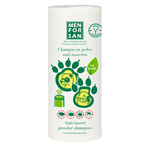 MENFORSAN Champú Repelente en Polvo para roedores, Conejos y Hurones 250gr, Limpieza y protección en seco, Producto Vegano, Blanco