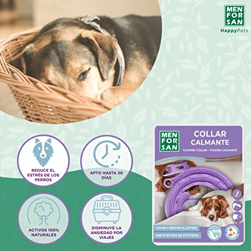 MENFORSAN Collar calmante para Perros, Reduce el estrés, Largura 57cm Ajustable