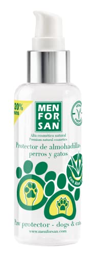 MENFORSAN Gel Protector de Almohadillas para Perros y Gatos 60ml, con Aloe Vera 100% Natural de Cultivo ecológico, Hidrata, Calma y repara