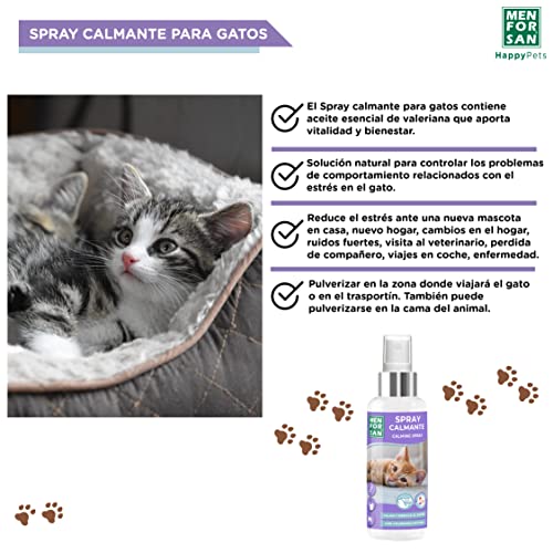 MENFORSAN Spray calmante para Gatos 60ml, Calma y Reduce el estrés