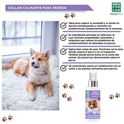 MENFORSAN Spray calmante para Perros 60ml, Reduce el estrés