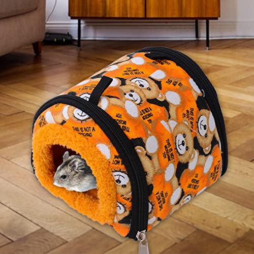 MERIGLARE Mascota Conejillo de Indias Cama Nido casa de hámster Ropa de Cama Suave Hamaca de Invierno Cama para Dormir al Aire Libre Interior para Ratas - Osos pardos