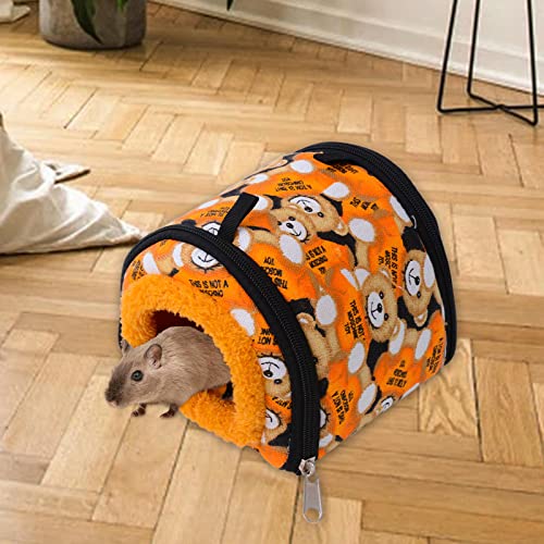 MERIGLARE Mascota Conejillo de Indias Cama Nido casa de hámster Ropa de Cama Suave Hamaca de Invierno Cama para Dormir al Aire Libre Interior para Ratas - Osos pardos