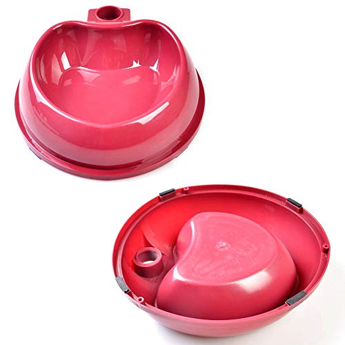 MEYLEE Perro Botella de Agua de la Taza del Soporte de Bebedero sin Goteo dispensador Multifuncional Antideslizante, Soporte alimentador automático para Mascotas, 36cm × 24cm × 24cm,Pink