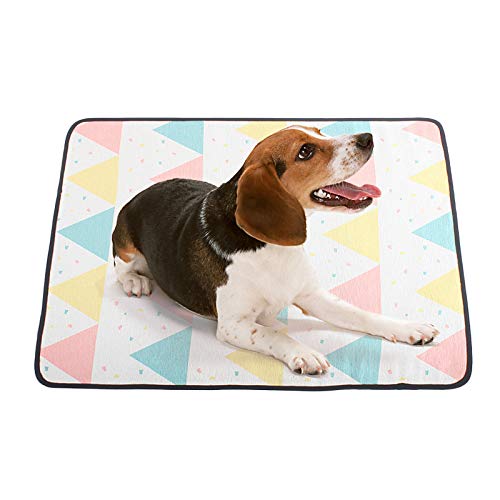 MHwan Alfombra de enfriamiento, colchonetas frías para Perros, Alfombrilla de refrigeración para Mascotas con ventilación de Malla no tóxica para Perros de Seda de Hielo, 60X43CM