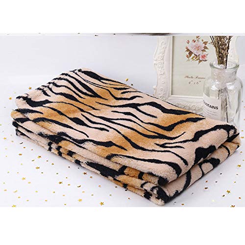 MIANJUMJ Manta para Mascotas,Franela Suave para Mascotas/Gatos Mantas Rayas De Tigre Moda Mascotas Cachorro Gato Cama Alfombras Pequeñas Y Medianas Perros Cálida Manta Lavable Durmiendo,55X40Cm