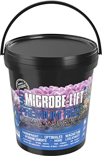 MICROBE-LIFT Premium Reef Salt - Sal Marina Apta para acuarios de Agua Salada, Ideal para el Cuidado de corales y Peces, White, 20 kg