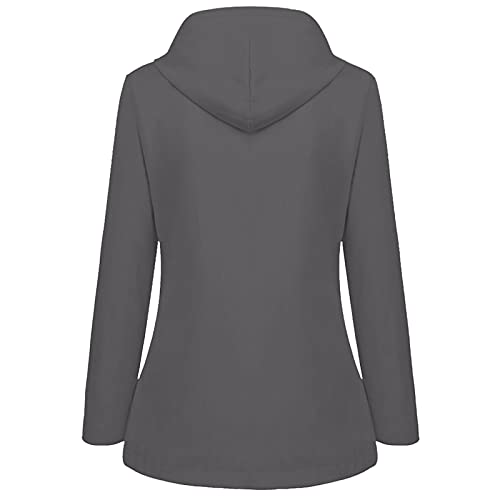 MINGCHE Chaqueta de invierno para mujer, impermeable, con capucha, cortavientos, variedad de estilos y colores, gris, S/6XL