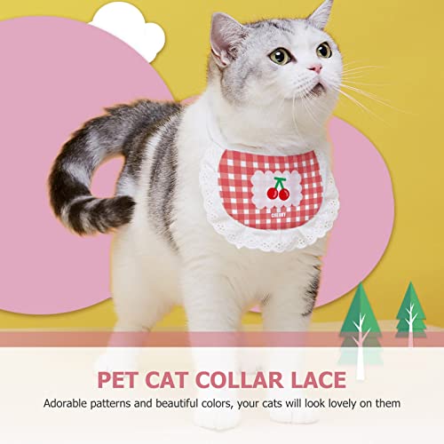 Mipcase 2 unids gato encantador collar supple gato bandana bufanda adorable patrón mascota bufanda mascota cuello adorno