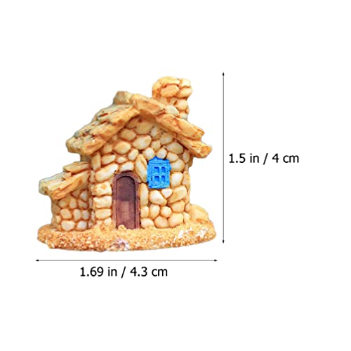 Mipcase Aquarium Decoration House Resin Hadas Casa Estatuas Aire Libre Casa de Cabello Adornos Aquarium Micro Paisaje Decoración para Patio Yarda Random Color 3Pcs