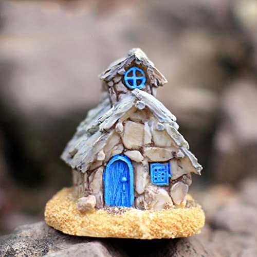 Mipcase Aquarium Decoration House Resin Hadas Casa Estatuas Aire Libre Casa de Cabello Adornos Aquarium Micro Paisaje Decoración para Patio Yarda Random Color 3Pcs