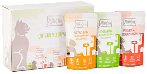 MjAMjAM Natural Wet Cat Food Snackbox para Gatos, 125 g (Paquete de 12), 1500