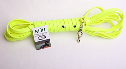 MJH BioThane - Cuerda de soldadura (16 mm, 10 m, para perros de 20 a 50 kg), color amarillo neón