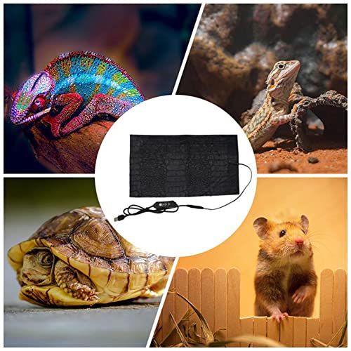 mmagicc Almohadilla Térmica USB para Mascotas Manta Térmica Eléctrica para Reptiles Cálido Ajustable Controlador De Temperatura Herramientas para Alfombrillas De Incubadora(Size:15X22cm)