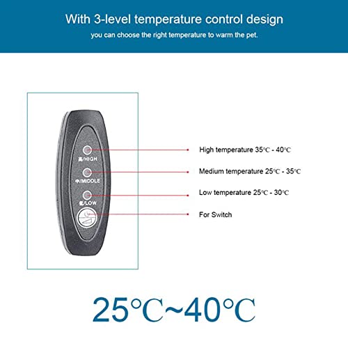 mmagicc Almohadilla Térmica USB para Mascotas Manta Térmica Eléctrica para Reptiles Cálido Ajustable Controlador De Temperatura Herramientas para Alfombrillas De Incubadora(Size:15X22cm)