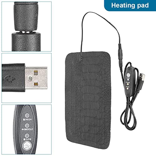 mmagicc Almohadilla Térmica USB para Mascotas Manta Térmica Eléctrica para Reptiles Cálido Ajustable Controlador De Temperatura Herramientas para Alfombrillas De Incubadora(Size:15X22cm)