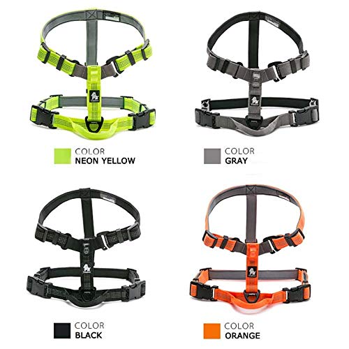 MMWW ara Mascotas, con Correa para el Cuerpo, Correa de Seguridad, Collar para el Pecho del Perro, Tienda de Mascotas, Accesorios para Perros, Dropship-Neon Yellow_XL, Cofre de 81-107 cm