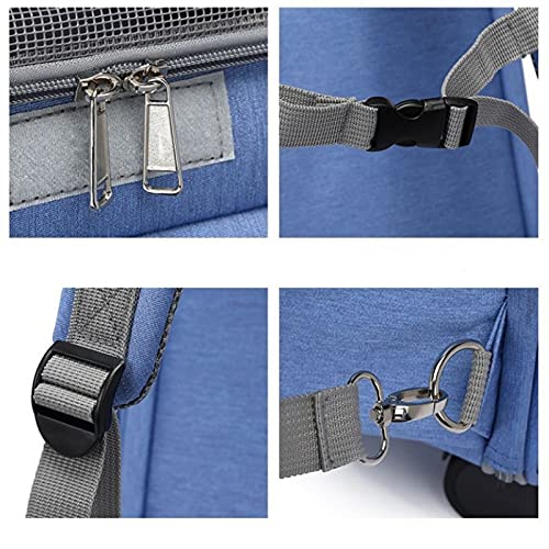 MNNE Mochila Grande de Viaje con Ruedas para Perros,Carrito Perro 2 en 1 Carrito Bolsa con Manecilla Transportín para Mascotas con Ruedas Desmontables para Perros y Gatos pequeños y medianos Gray