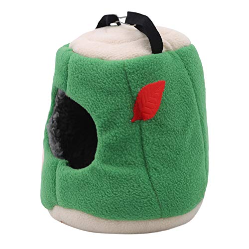 MNSYD Caseta de peluche para hamaca de invierno cálida para nido de pájaros, para periquitos, ninfas, conure cacatúa, color verde