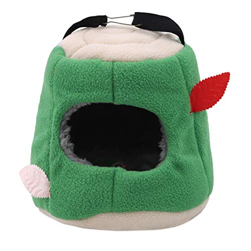 MNSYD Caseta de peluche para hamaca de invierno cálida para nido de pájaros, para periquitos, ninfas, conure cacatúa, color verde