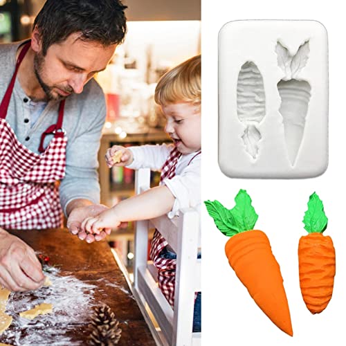 Molare De Silicona de Pastel de Pascua DIY | Moldes de Caramelo de Chocolate Hechos a Mano de Bricolaje | Molde para Fondant Bunny & Carrots, Herramientas caseras para Hornear Pan, gelatina, Cubitos