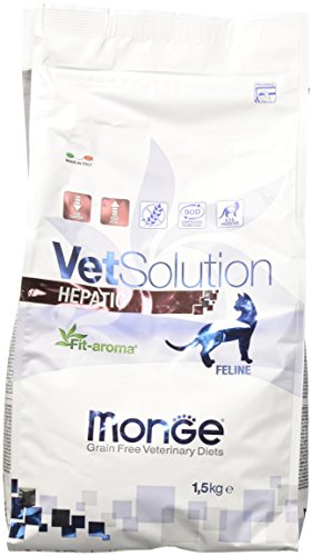 MONGE Veterinary Solution - Comida para Gatos Hepatic, 1,5 kg, Multicolor, única