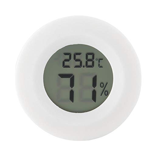 Monitor de Temperatura Digital LCD Termómetro Medidor de ambiente Higrometro Digital Medidor de Humedad y Termómetro para casa Detector Humedad Interior con Pantalla LCD Grande y Luz De Fondo, Blanco