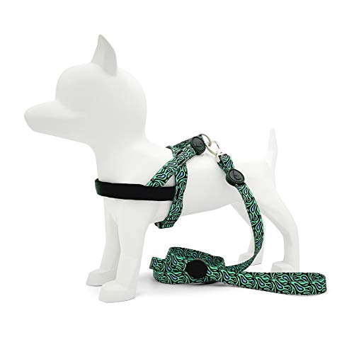 Morso - Arnés Noruega para Perros, Talla L, Verde/Negro