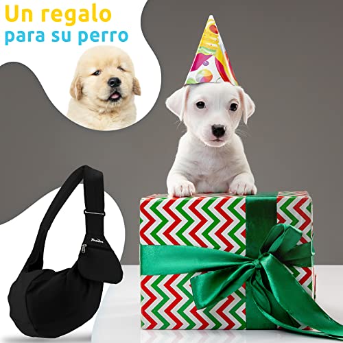 Mranton Bolsa para Perros -Bolsa de Transporte para Perros o Gatos - Bolsa para Cachorros de hasta 3 kg - Pequeña Bolsa Adicional incluida-Correa Ajustable para el Hombro-Nylon-Lavable-Cierre Seguro