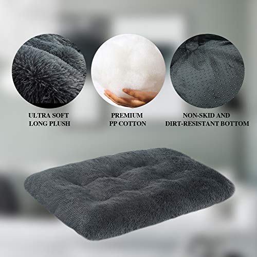 MSRNSIY Cama de peluche para perros de tamaño mediano, sofá para perros, lavable, muy suave, cesta para perros con cojín antideslizante, cama para mascotas grandes