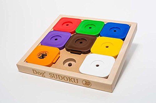 My Intelligent Dogs Juguete Interactivo de Madera para Perros Sudoku Rainbow Profi, M