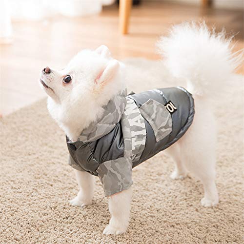 N / A Perros Ropa Perros Abrigo Mascotas Ropa Ropa Impermeable para Perros Camuflaje de Invierno Ropa para Mascotas Chaqueta de Abrigo Yorkie Poodle Bichon Schnauzer Pug Disfraz de Bulldog francés