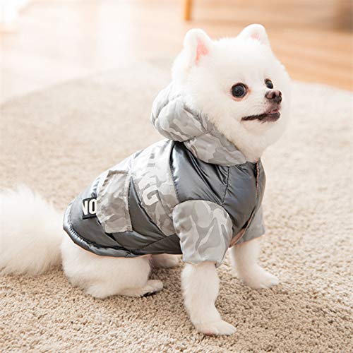 N / A Perros Ropa Perros Abrigo Mascotas Ropa Ropa Impermeable para Perros Camuflaje de Invierno Ropa para Mascotas Chaqueta de Abrigo Yorkie Poodle Bichon Schnauzer Pug Disfraz de Bulldog francés