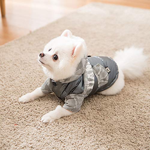 N / A Perros Ropa Perros Abrigo Mascotas Ropa Ropa Impermeable para Perros Camuflaje de Invierno Ropa para Mascotas Chaqueta de Abrigo Yorkie Poodle Bichon Schnauzer Pug Disfraz de Bulldog francés