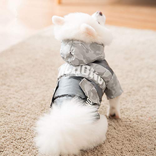 N / A Perros Ropa Perros Abrigo Mascotas Ropa Ropa Impermeable para Perros Camuflaje de Invierno Ropa para Mascotas Chaqueta de Abrigo Yorkie Poodle Bichon Schnauzer Pug Disfraz de Bulldog francés