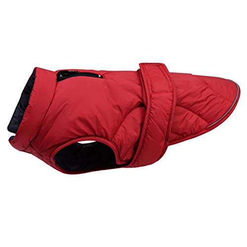 N / A Ropa para Perros Gorro de Invierno para Perro, Impermeable, Reversible, sin Pelo, con Volumen, Ropa para Perro, Reflectante Ajustable, Abrigo cálido para Tallas pequeñas, Medianas y Grandes