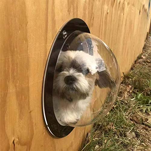 N  C 2 Ventanas acrílicas de cúpula Transparente para Perros, Ventana de observación de Valla para Perros, 12 Pulgadas/Evita Que la Valla salte/Reduce los ladridos, para la casa