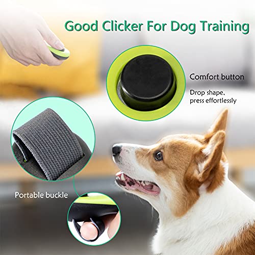 NA Training Clicker Perros Clicker para Adiestramiento Silbato para Entrenamiento Pulsadores Premium Clicker Herramientas con Correa para la Muñeca para Gatos Conejos Mascotas