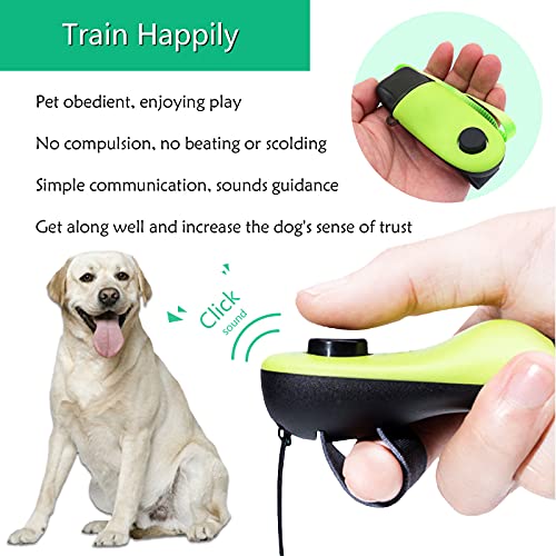 NA Training Clicker Perros Clicker para Adiestramiento Silbato para Entrenamiento Pulsadores Premium Clicker Herramientas con Correa para la Muñeca para Gatos Conejos Mascotas