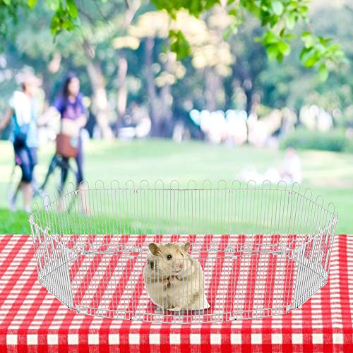 Nannday Parque para hámster, Parque para Mascotas, 12 Piezas con Hebilla de plástico de 28 Piezas para Conejillo de Indias Erizo