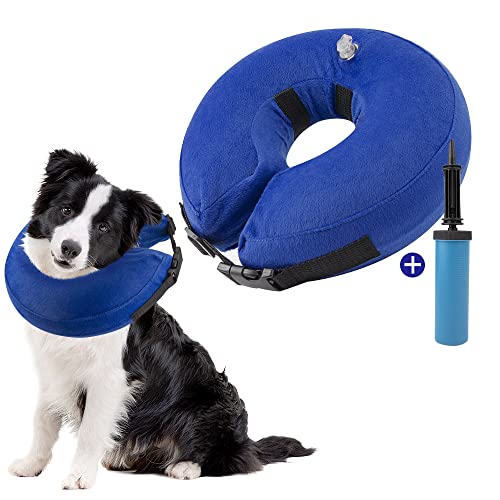 Nasjac Collar de recuperación Inflable para Perros, Collar Inflable para Perros Soft Pet Recovery con Hebilla Ajustable