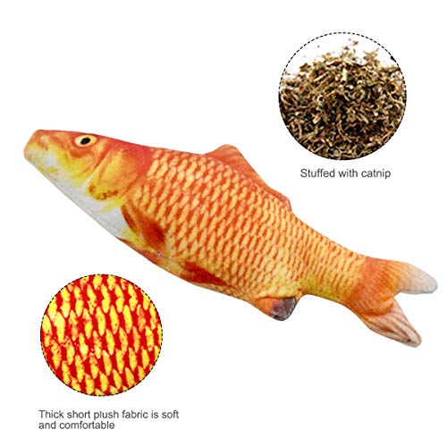 Natuce 5pcs Juguete Hierba Gatera, 20CM Juguete para Gato, Catnip Juguetes, Forma de Pez, Juguetes Simulación Peluches Pescado, Juguetes para Mascotas, Pescados del Juguete, Interactiva Mascota