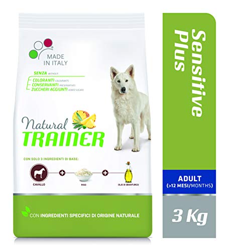 Natural Trainer Sensitive Plus - Pienso para Perros Medium-Maxi Adult con Caballo y Arroz - 3kg