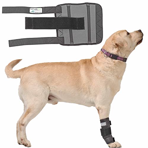 NATURE PET Vendaje para la articulación carpometacarpiana de Perro/Vendaje de protección de la articulación carpiana/Vendaje de protección de Perros Carpolock Medium Negro - M