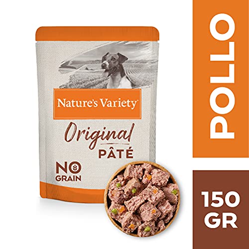 Nature's Variety Original No Grain - Multipack de patés para Perros Adultos Mini - 4 Multipacks de 4 x 150 g - Total 2,4 kg