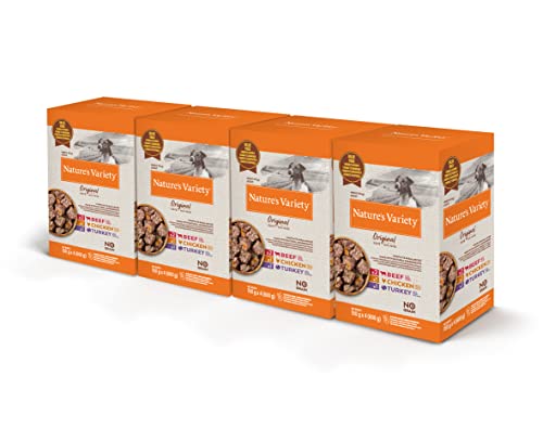 Nature's Variety Original No Grain - Multipack de patés para Perros Adultos Mini - 4 Multipacks de 4 x 150 g - Total 2,4 kg