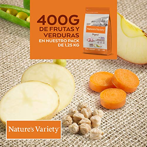 Nature's Variety Original No Grain - Pienso para gatos esterilizados con pavo deshuesado 1,25 Kg