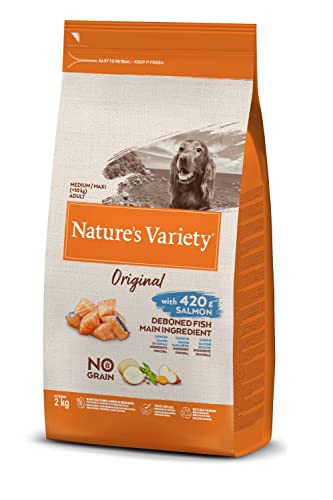 Nature's Variety Original No Grain - Pienso para perros adultos con salmón sin espinas 2 Kg