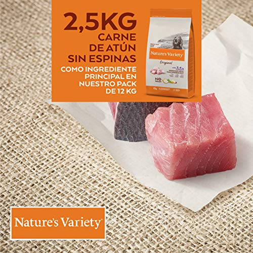 Nature's Variety Original - Pienso para perros adultos con atún sin espinas 12 Kg