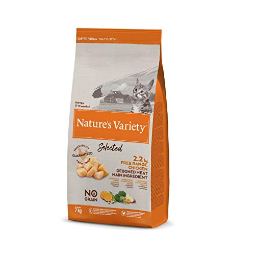 Nature's Variety Selected - Pienso para gatitos con pollo campero deshuesado 7 Kg